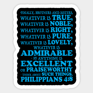 Philippians 4:8 Sticker